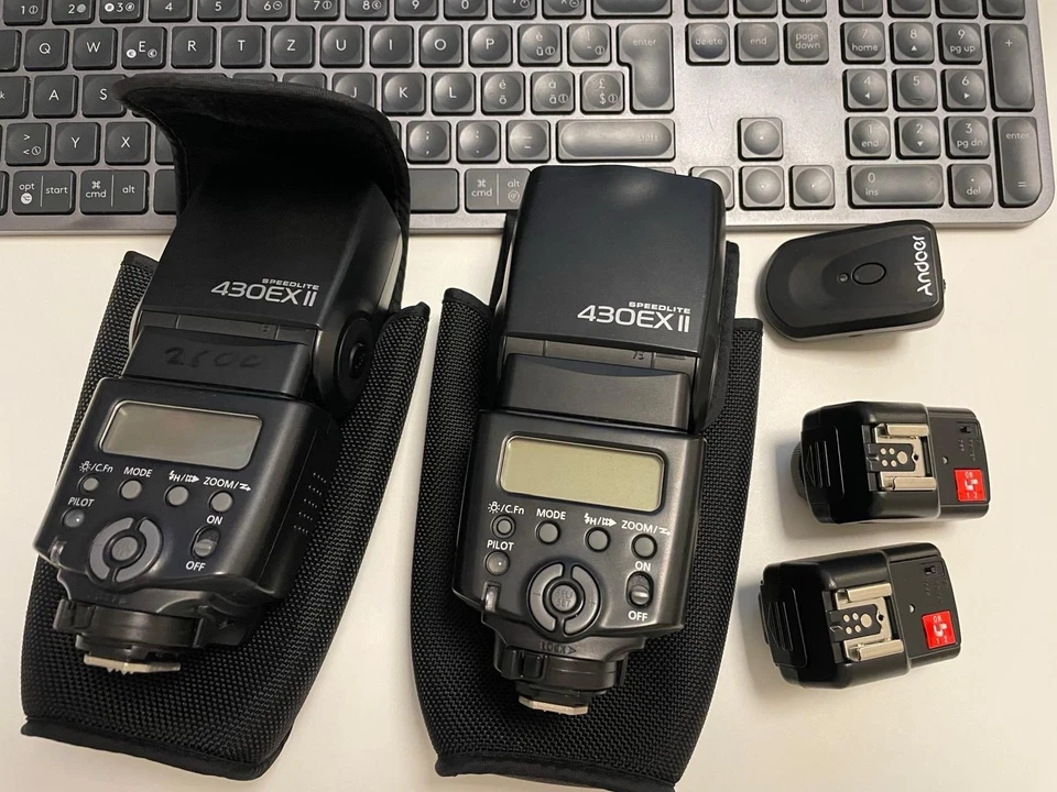 2 x CANON Speedlite 430 EX II Con Trigger Andoer - Image 2 of 3