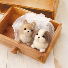 Hamanaka wool felt kit 'Shiba Inu  Shih Tzu' H441-341 japan import 