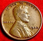1933 Lincoln Wheat Cent Penny - Fine Condition - Rare Date JC746