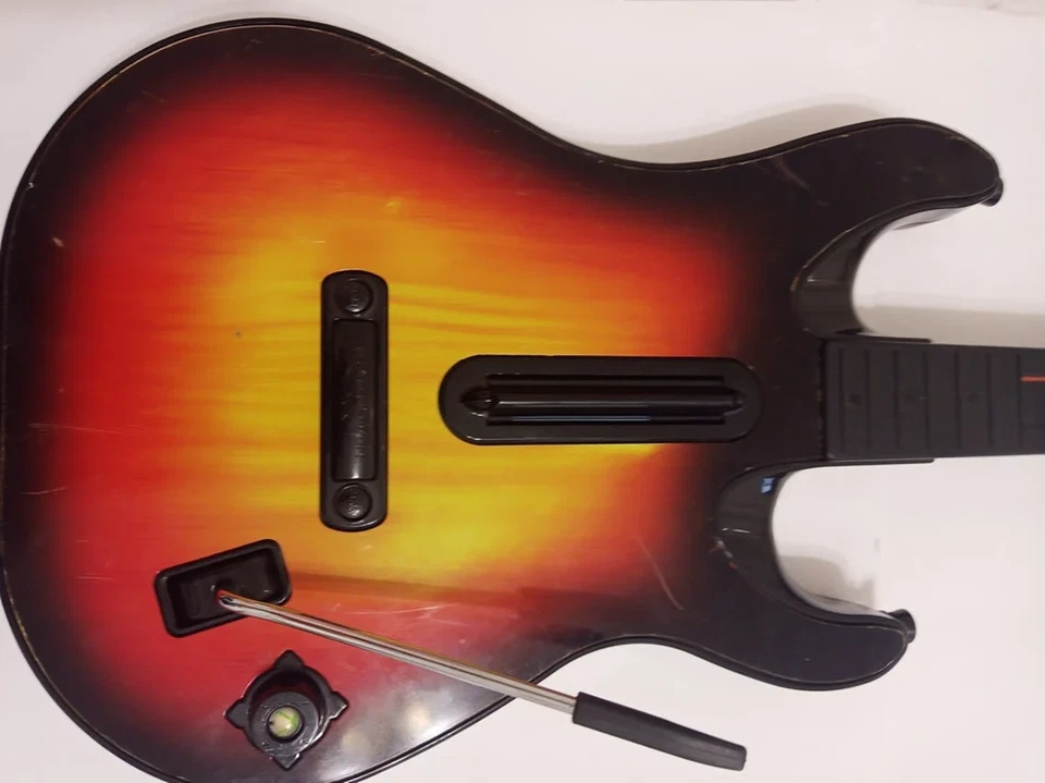 Xbox 360 Guitar Hero Sunburst Wireless Controller Bundle W/ 6  Games Strap Works - Image 2 of 4