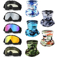 10 Pcs Dirt Bike Atv Goggle Face Mask for Motorcycle, Camo