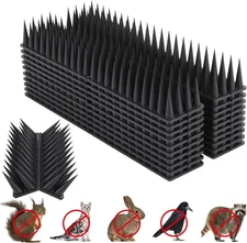 Bird Spikes, 9 Pack Bird Deterrent for Outside, Pigeon Spikes for Raccoon Squirr