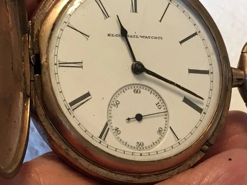 ANTIQUE ELGIN  HUNTER POCKET WATCH 15 JEWELS WORKING CONDITION