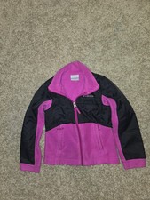 Columbia Girls Jacket Size XS 6x Pink Black Fleece Lining