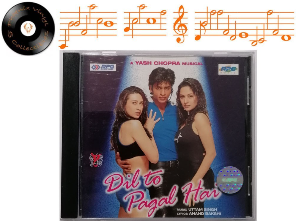Dil To Pagal Hai Uttam Singh Anand Bakshi Bollywood Soundtrack 1997 CD - VG+