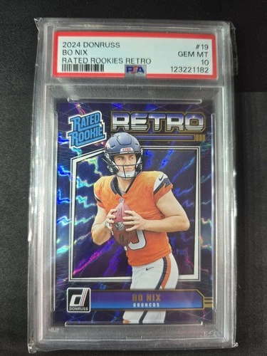 2024 PANINI DONRUSS RATED ROOKIES RETRO #19 BO NIX ROOKIE RC PSA 10