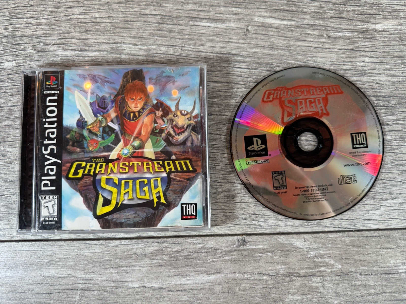 Granstream Saga PS1 Complete CIB  (Sony Playstation) Tested (WATER DAMAGED)