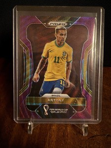 2022 Panini Prizm World Cup - Antony (Brazil) - Purple Wave Prizm 65/99