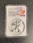 2019 W Pride Of Two Nations Silver American Eagle Enhanced Reverse Proof NGC 70