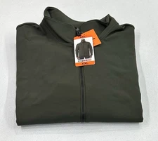 32 Degrees Heat Men's Full Zip Regular Fit Stand Collar Jacket, Green, Size XXL