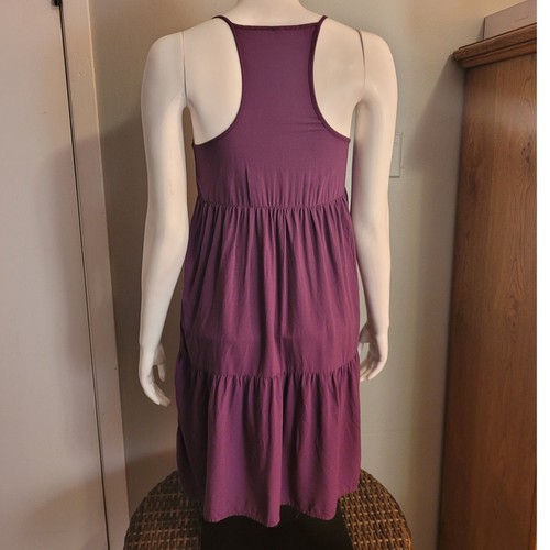 Xhilaration Pflaume Lila Rüschen Stufen Babydoll Sommerkleid Medium Viskose Balletcore - Bild 4 von 10