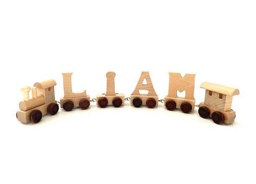 Wooden Personalised Train Alphabet Letters Names For Birthday Christening Gift - 第 35/41 張圖片