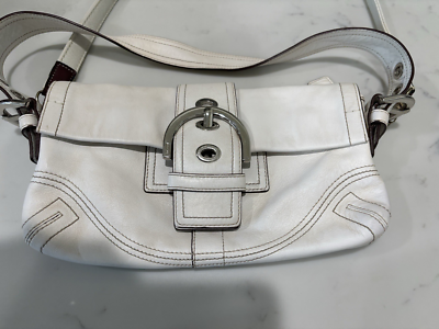 バッグ Coach Soho Shoulder Bag White y2k COACH SOHO BUCKLE FLAP BAG K05D-8A05 WHITE VINTAGE Y2K | eBay