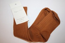 Rylee  Cru Solid Ribbed Knee Socks Size 6-9 YR Saddle New