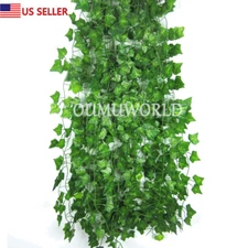 Artificial Ivy Leaf Fake Ivy Vine Garlands Decor Hanging for Wedding Party 12pcs