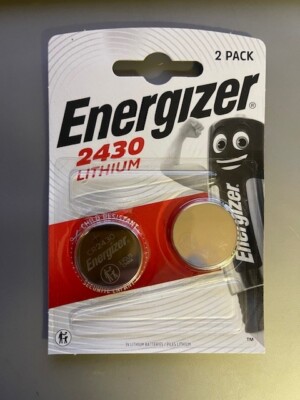 2 x Energizer CR 2430 Lithium Batterie Knopfzellen 3 V