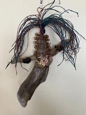 Original Art Driftwood Figure Assemblage "Athena" COA