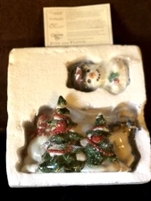 Fitz and Floyd The Flurries Candle Holder & LID  Ceramic