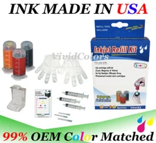 ink cartridge refill kit for hp60XL 60 tri-color 61 61xl cyan magenta yellow
