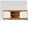 55 inch touraco tv stand white/brown white