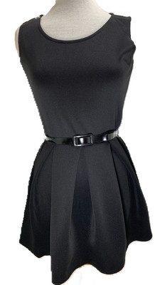boohoo black skater dress