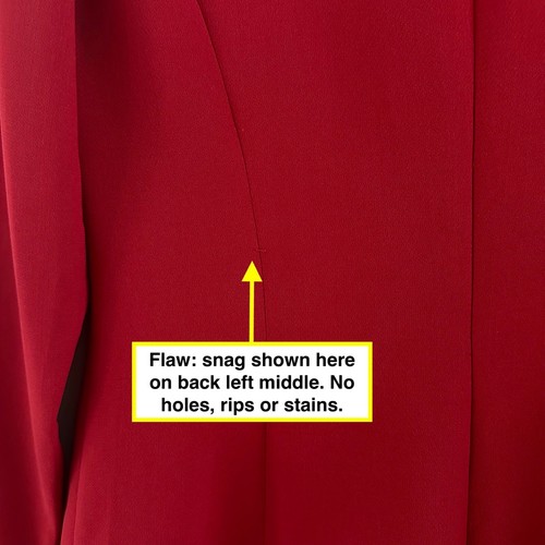 Ann Taylor Vintage Red Black Trim One Piece Suit Dress Women's Size 8 Petite - Picture 12 of 12