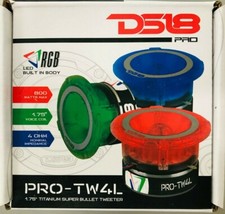 DS18- PRO-TW4L - Titanium Bullet Tweeter with RGB LED Lights 560 Watts 4-Ohm