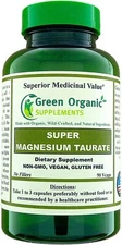 Magnesium Taurate, High Absorbable, 90 VCaps, Non-GMO, Vegan, & Gluten Free