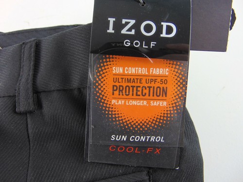 Izod Golf Black Metrix Fit Polyester Pants Mens 33 x 32 Nwt - Picture 11 of 12