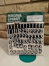Magna Chart Pre-Spaced Magnetic Numbers PMN-21 Magna Visual 0.75 Inch