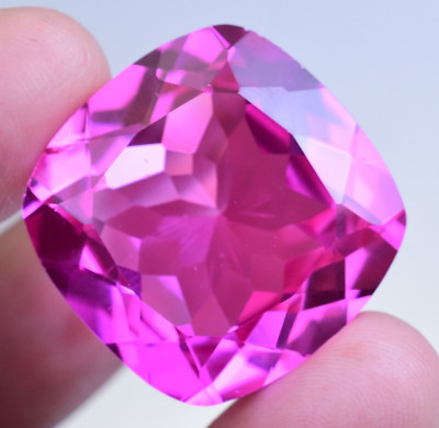 Natural Pink Ruby 101.80 Ct Cushion Certified FLAWLESS Loose Gemstone