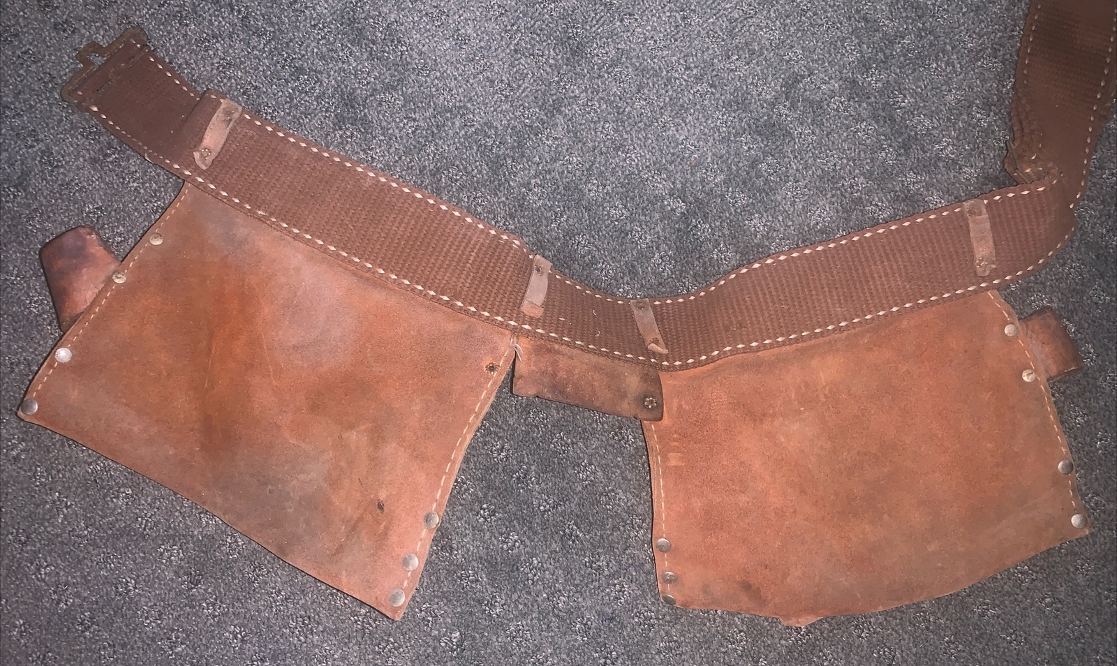 Genuine Suede Leather Action Leather Craft Tool Belt 4199 Hammer Holder Used