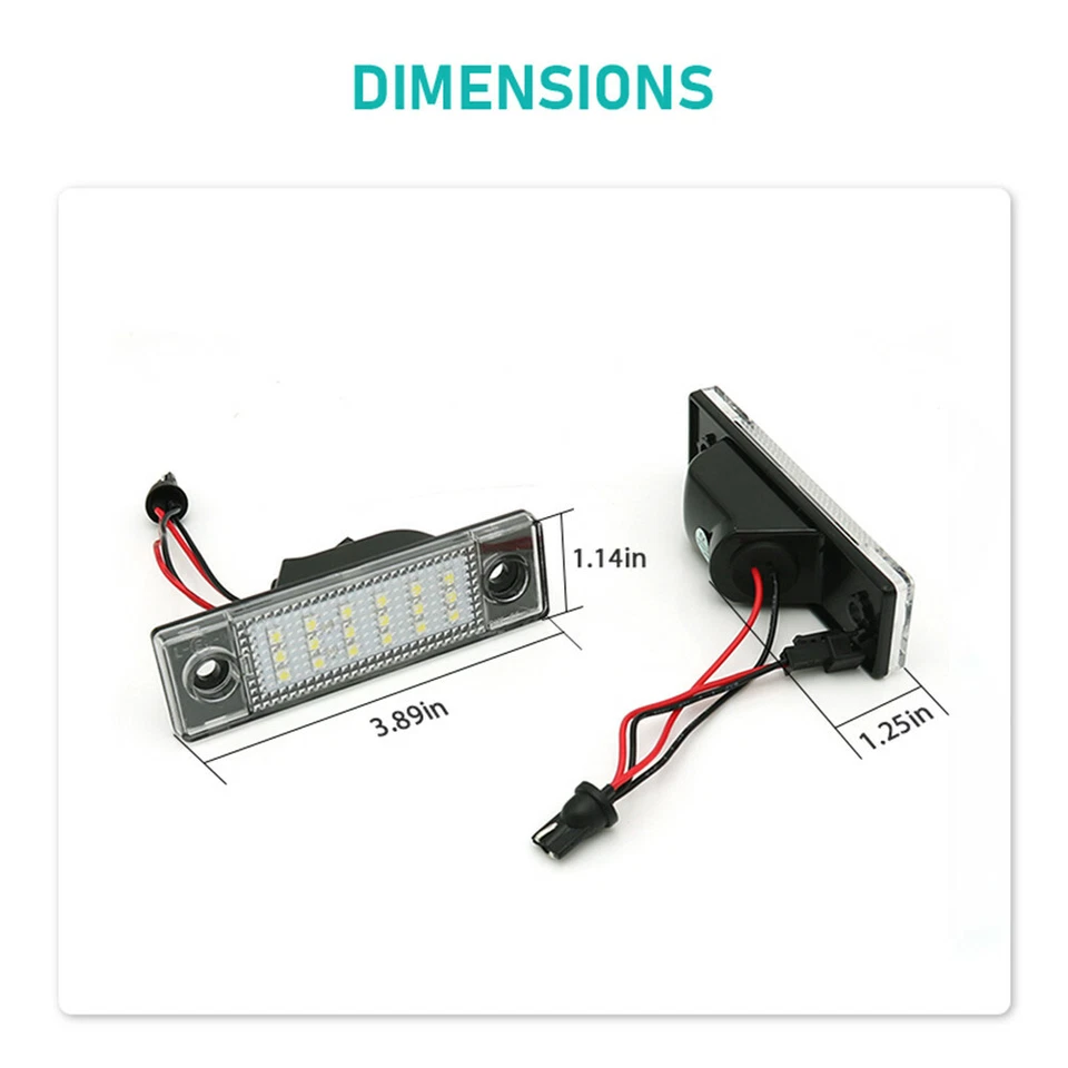 Lámpara de matrícula LED para Chevrolet Cruze 2010-215 2 piezas sin errores Foto 2 de 4