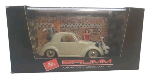 SCARCE BRUMM 1/43 R21S FIAT 500 A 1936 ROMAN HOLIDAY & FIGURES BOXED DIECAST CAR