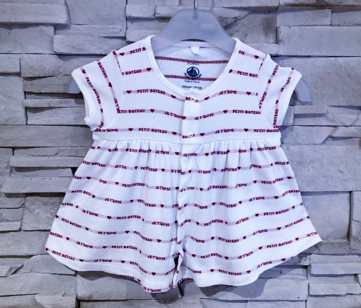 Petit Bateau Ensemble 2 Pièces Bébé Fille - Blouse Volantée En Coton
