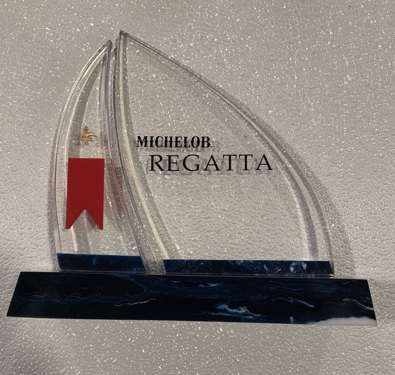 MICHELOB BEER 1980 AMERICAS CUP YACHT RACE BACK BAR SIGN NEWPORT RHODE ISLAND RI