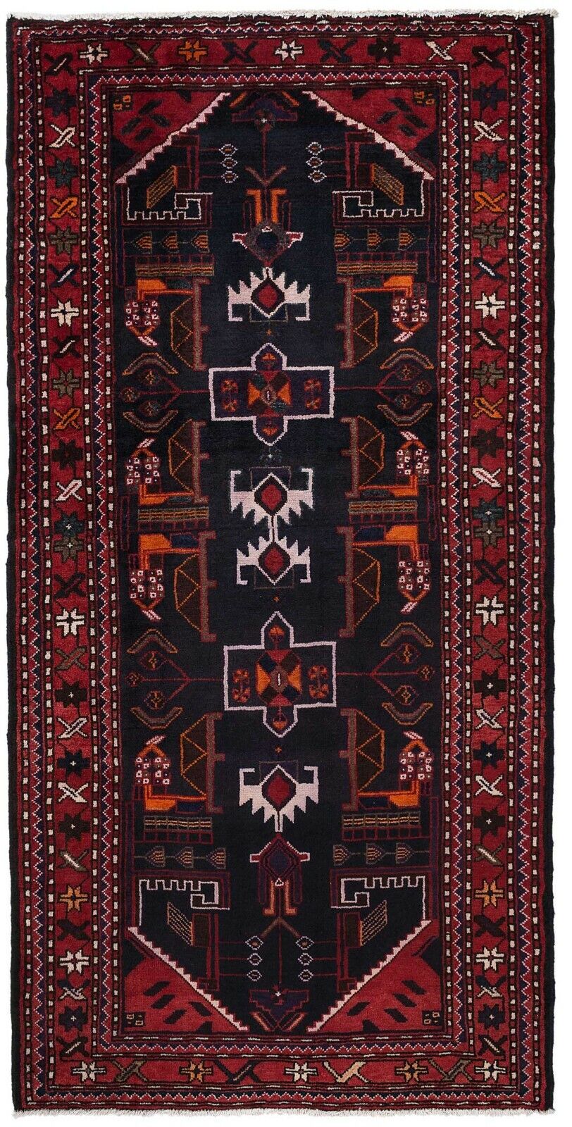 Genuine Handmade Hand Knotted Rug Traditional Carpet 100% Wool Pile 240x120cm
