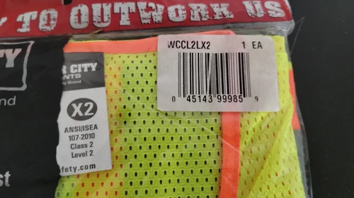 LOT OF 6 MCR Class 3 Polyester Mesh Safety Vest Zipper Lime  WCCL3L MED & XL image 9