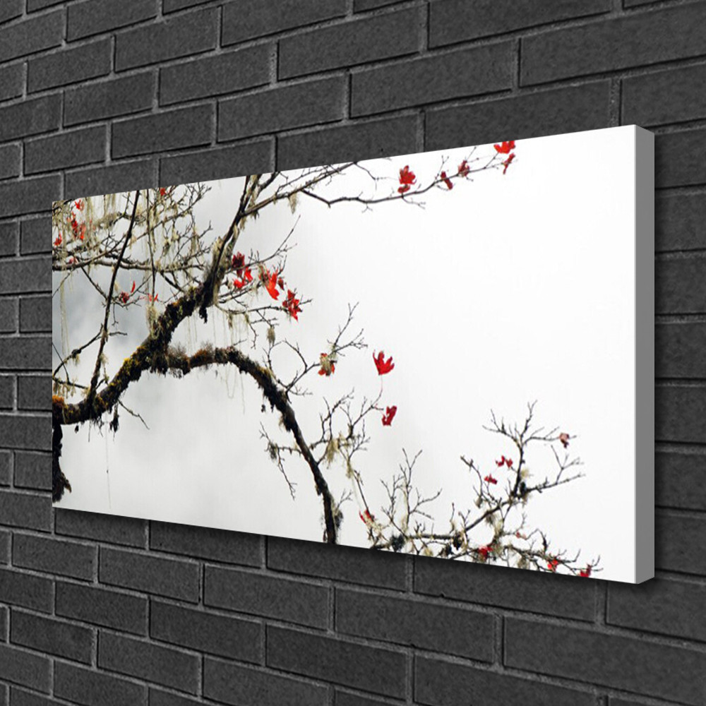 Impression sur toile haut de gamme motif branche de nature sauvage 100x50
