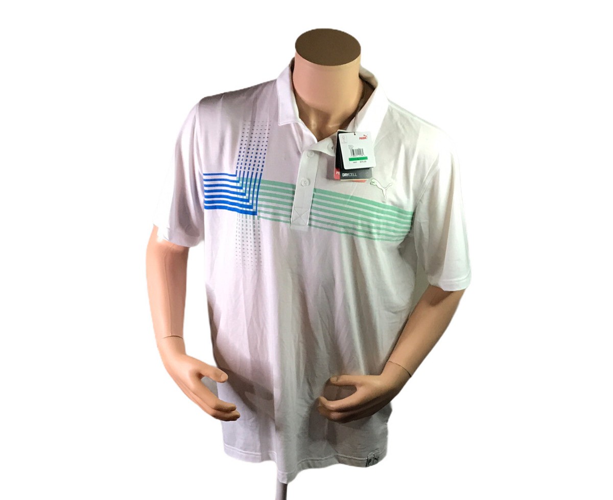 New Mens Puma Coaster Golf Polo Mist Green MSRP $70 595785-04 Size 
