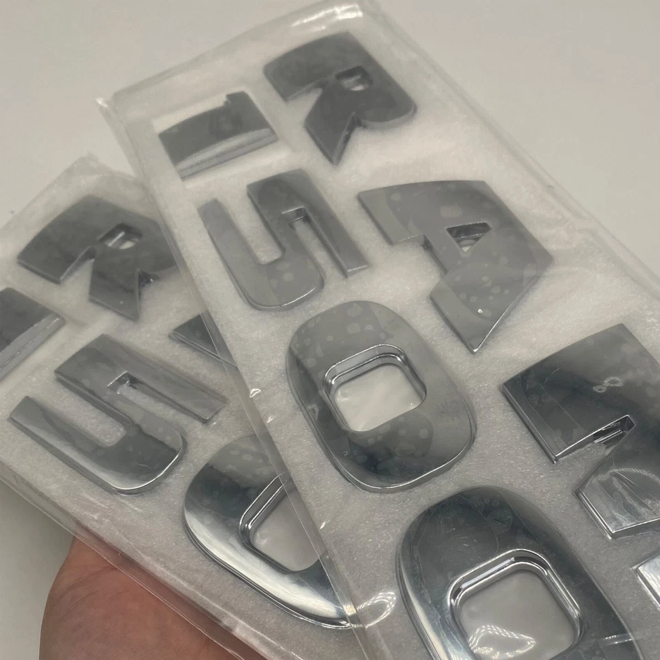 2PCS Set Front Door Emblems Letters Badges Fits For RAM 1500 Model Chrome Silver - Image 2 of 4