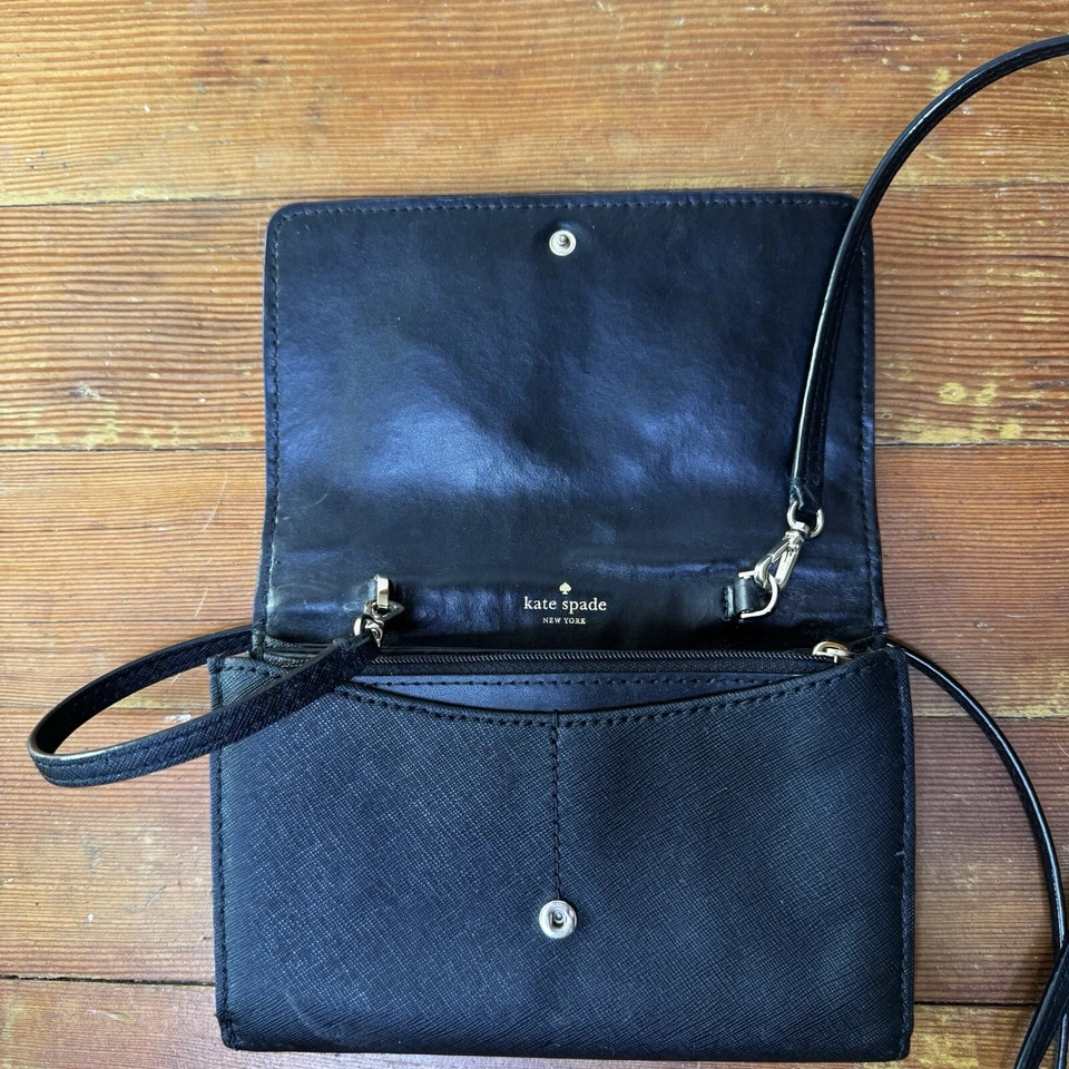 KATE SPADE NY Run Wild Leather Crossbody Leopard Faux Fur Kitty Cat Bag Purse S - Image 4 of 4