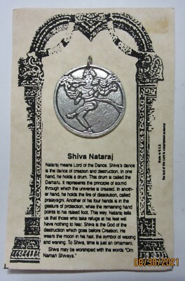 Nataraja Shiva Lord of Dance 1.25'' Pendant Necklace Harmony of Life Collectible