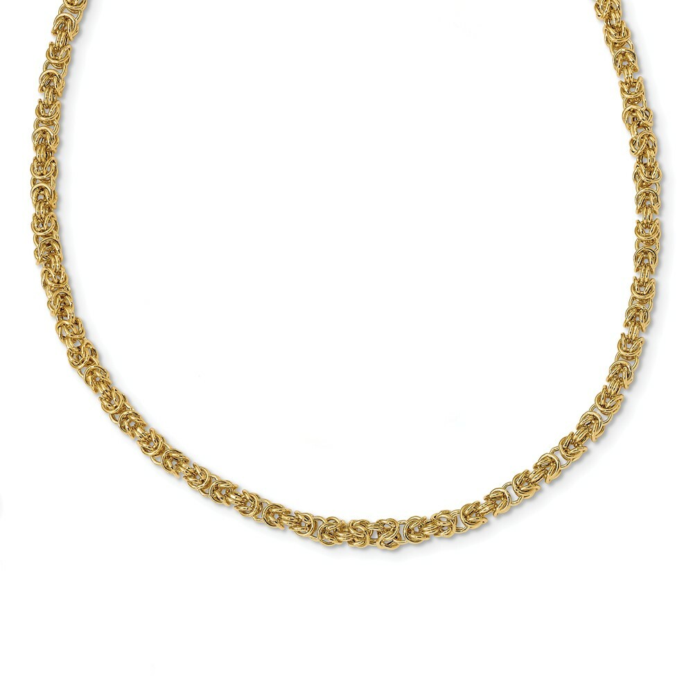 14k 14kt Yellow Gold Polished Fancy Link Necklace 3.6mm 18