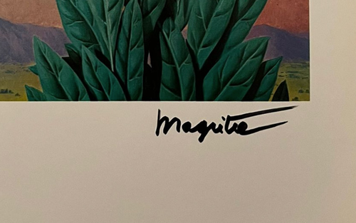 René Magritte, Original Hand-signed Lithograph with COA & Appraisal of $3,500&.- - Picture 4 of 12