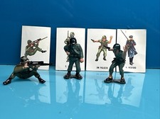 3 MARX WARRIORS OF THE WORLD WORLD WAR II US INFANTRY FIGURES  4 CARDS