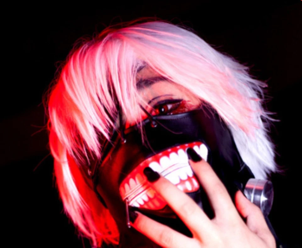 Synthetic Leather Scary Zombie Ghost Halloween Party Bike Face Mask Balaclava - Image 4 of 4