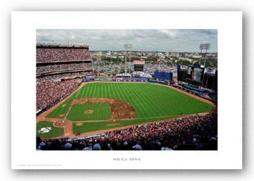 Shea Stadium 1986 New York Mets Ira Rosen Baseball Art Print 10x14 - Picture 1 of 1