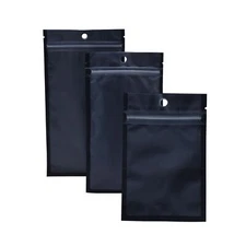 100 Flat Translucent/Black Mylar QuickQlick™Bags w/Hang Hole in Variety of Sizes