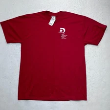 Jerzees Deluxe Corp T-Shirt Adults Size Large Red Short Sleeve Crew Neck VTG